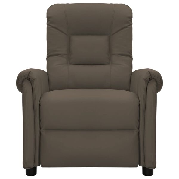 vidaXL Električna masažna fotelja od umjetne kože siva