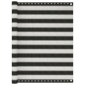 vidaXL Balkonski zastor HDPE 120 x 300 cm antracit i bijeli