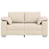 vidaXL Sofa Bež 160 x 77 x 82 cm Platnasta tkanina