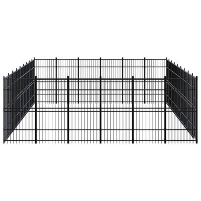 vidaXL Vanjski kavez za pse čelični 49,77 m²