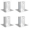 vidaXL Okrugli sidri&scaron;te u zemlji 4 pcs Srebrna 18 x 18 x 15 cm Metal