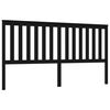 vidaXL Uzglavlje za krevet crno 186 x 6 x 101 cm od masivne borovine