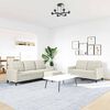 vidaXL 3-dijelni set sofa s jastucima krem baršunasti