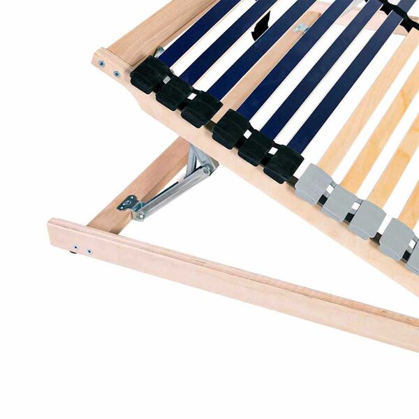 vidaXL Ležaj s letvicama Smeđa 90 x 190 cm Čvrsto drvo bukve