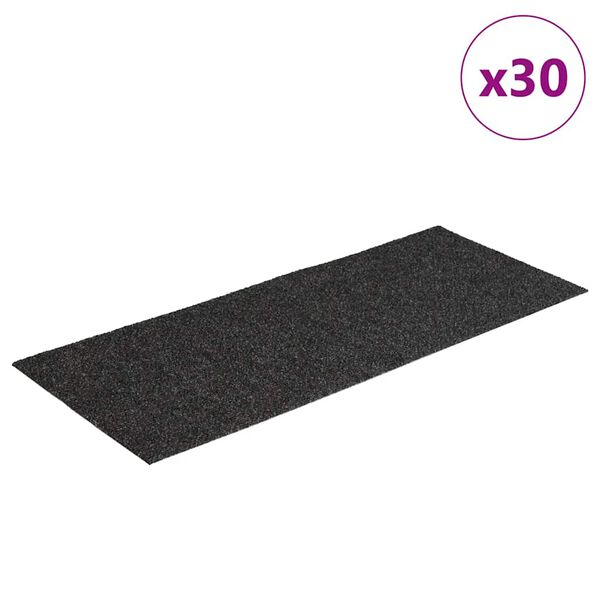 vidaXL Prostirke za stepenice samoljepljive 30 kom 60x25 cm antracit pravokutne