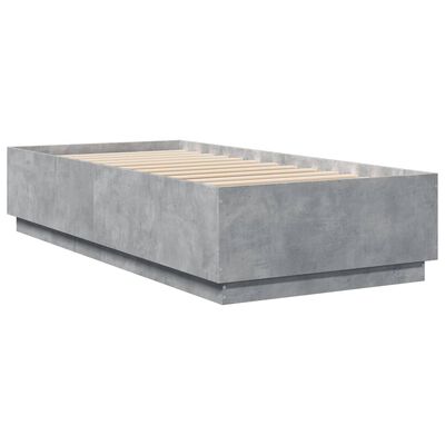 vidaXL Okvir kreveta boja betona 100x200 cm od konstruiranog drva