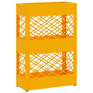 vidaXL Stalak za ki&scaron;obrane Žuta boja senfa 28 x 12 x 41 cm Čelik