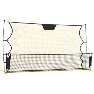 vidaXL Nogometna mreža za odbijanje crno-žuta 183x85x120 cm poliester