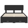 vidaXL Krevetna konstrukcija Crna 150 x 200 cm Konstruirano drvo