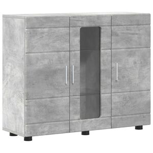 vidaXL Drveni ormar s pohranom Betonski sivi 88,5 x 30,5 x 73 cm