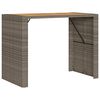 vidaXL Vrtni barski stol s drvenom pločom sivi 145x80x110 cm poliratan