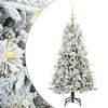 vidaXL Umjetno božićno drvce s nogom s stalakom Bijelo 120 cm PE i PVC