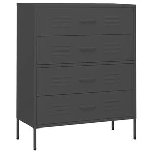 vidaXL Ladičar antracit 80 x 35 x 101,5 cm čelični