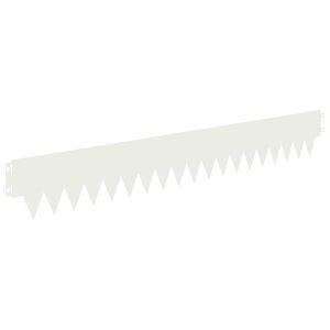 vidaXL Ograda oko Travnjaka 10 pcs 103 x 15 cm metal Bijela