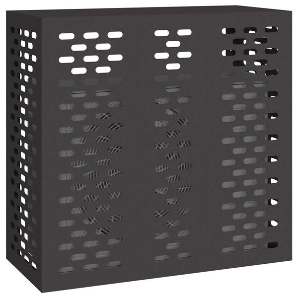 vidaXL Pokrov za klima uređaj Crna 110 x 50 x 105 cm Čelik