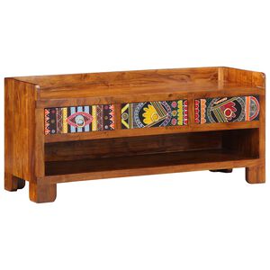 vidaXL Klupa za cipele s ladicama Medeno smeđa 100 x 35 x 45 cm