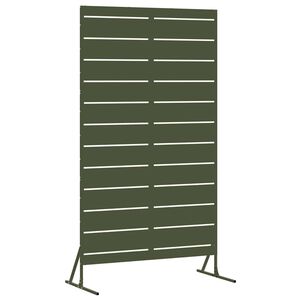 vidaXL Zaslon za privatnost 100 x 50 x 180 cm Čelik Maslinastozelena