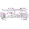 vidaXL Set vanjskih sofa s jastukom 4 pcs Prirodna i krem