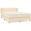 vidaXL Krevet s oprugama i madracem krem 140 x 190 cm od tkanine