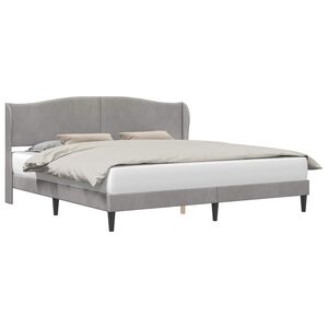 vidaXL Krevetna konstrukcija Svjetlosiva 200 x 200 cm Bar&scaron;un