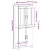 vidaXL Highboard Crni hrast 69,5 x 34 x 180 cm Konstruirano drvo