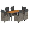vidaXL 7-dijelni vrtni blagovaonski set sivi od poliratana