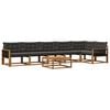 vidaXL Set vanjskih sofa 7 kom. Prirodna i crna