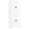 vidaXL Visoka komoda sjajna bijela 69,5x34x180 cm konstruirano drvo