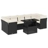 vidaXL 8-dijelni set vrtnih sofa od poliratana s jastucima crni
