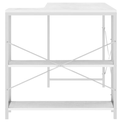 vidaXL Stol za računalo bijeli 110 x 72 x 70 cm od iverice
