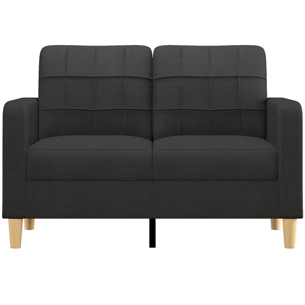 vidaXL Dvosjed od tkanine crni 120 cm