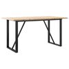 vidaXL Blagovaonski stol O-oblika 140x80x75,5 cm od borovine i čelik