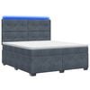 vidaXL Boxspring krevet s madracem Tamnosiva 180 x 200 cm Bar&scaron;un