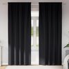 vidaXL Zavjese za blackout s prstenovima 2 pcs Crna 245 x 140 cm