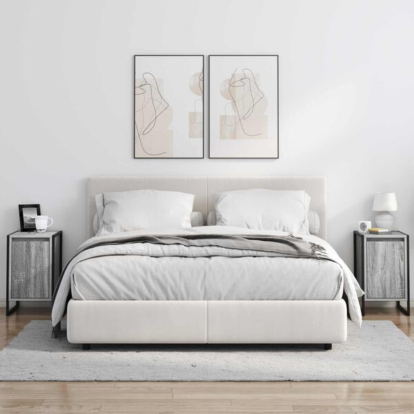 vidaXL Noćni ormarić Siva Sonoma 39,5 x 30 x 50 cm Konstruirano drvo