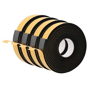 vidaXL Samoljepljiva pjenasta traka 4 kom. Crna 30mm x 5m CR pjena