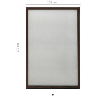 vidaXL Zaslon protiv insekata za prozore smeđi 100 x 170 cm