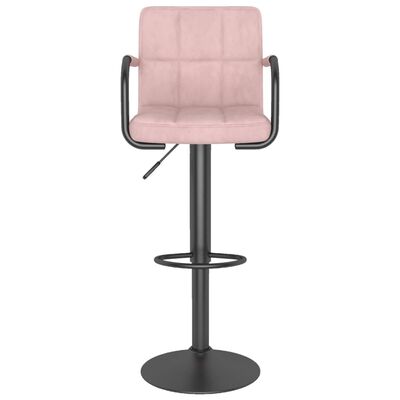 vidaXL Barski stolci 2 kom ružičasti baršunasti