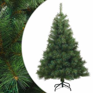 vidaXL Umjetno božićno drvce s nogom Zelena 120 cm PVC, čelik