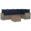 vidaXL 6-dijelni set vrtnih sofa od poliratana s jastucima sivi