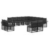 vidaXL Set vanjskih sofa 13 kom. Crna i tamno siva Poliester