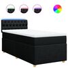 vidaXL Box spring krevet s madracem crni 90x190 cm od tkanine