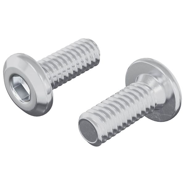 vidaXL Vijak s plastičnom glavom 2 pcs Srebrno M6 x 15 mm Čelik