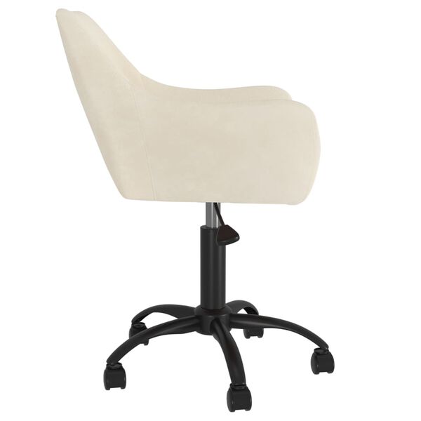 vidaXL Okretna blagovaonska stolica krem bar&scaron;unasta