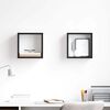 vidaXL Kockaste zidne police 2 kom visoki sjaj crne 26 x 15 x 26 cm