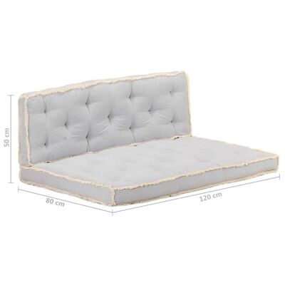 vidaXL 2-dijelni set jastuka za sofu od paleta sivi