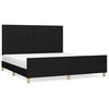vidaXL Okvir za krevet bez madraca crni 160x200 cm od tkanine