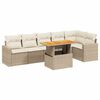 vidaXL 7-dijelni set vrtnih sofa od poliratana s jastucima bež