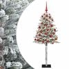 vidaXL Umjetno božićno drvce s kuglicama 120 cm 150 LED lampica