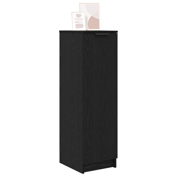 vidaXL Ormar za cipele Crni hrast 29,5 x 35 x 101 cm Konstruirano drvo
